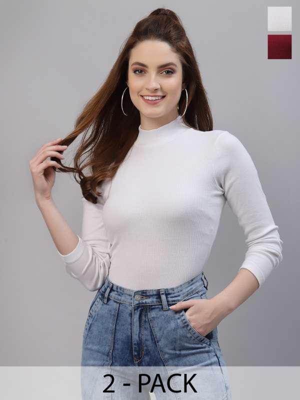 High neck tops for ladies cheap
