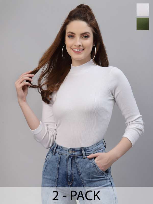High neck tops for ladies top