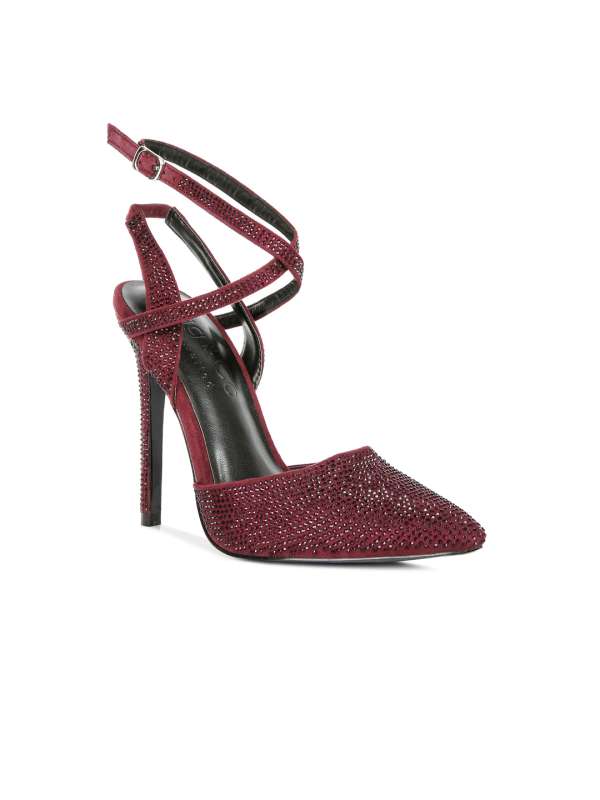 Burgundy 2025 mid heels