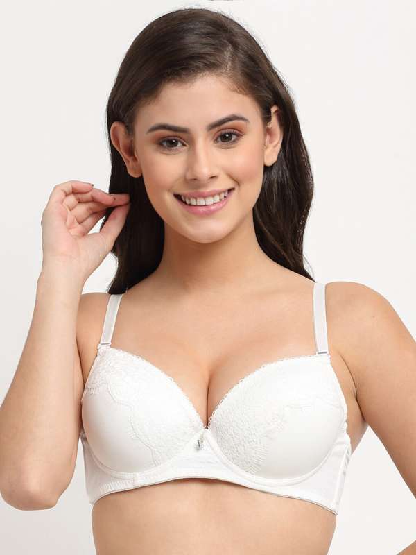 Buy Makclan Love For Lace Underwired Plunge Bra - White Online