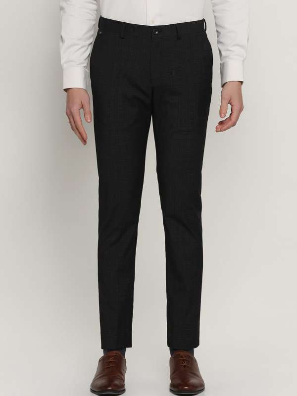 Mens Plaid Check Slim Fit Work Trousers Casual Formal Skinny Smart Office  Pants  eBay