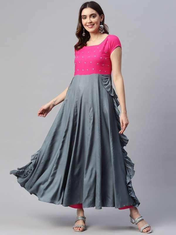 Grey Women Anarkali S.oliver Fasense Miaminx The Kaftan Company Mbe Buy Grey Women Anarkali S.oliver Fasense Miaminx The Kaftan Company Mbe online in India