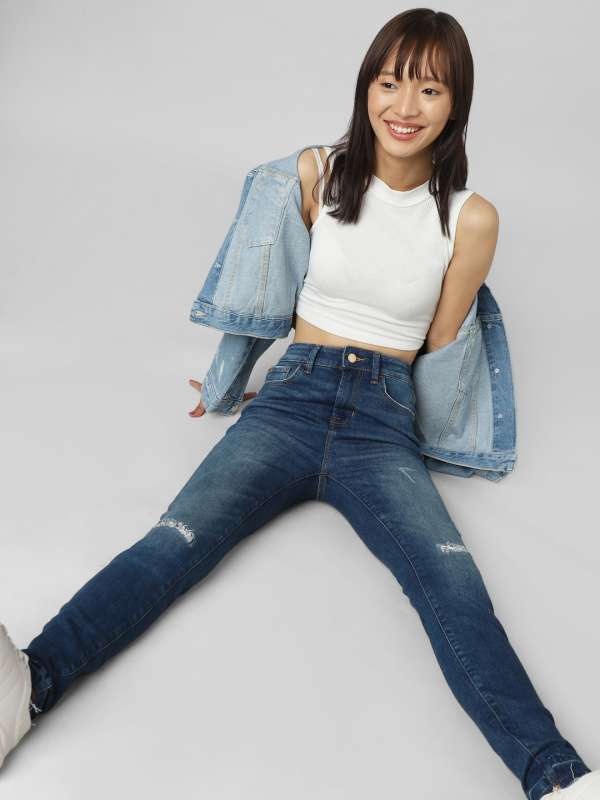 Ripped jeans for girls myntra cheap