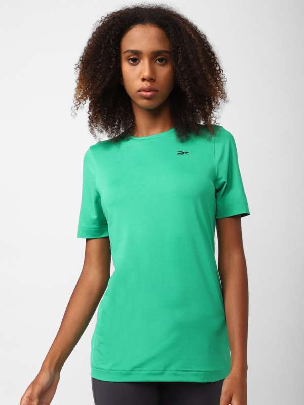 Reebok dri fit t shirt womens green deals