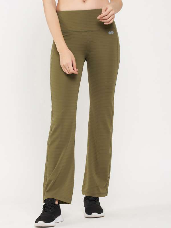 Buy Women Olive Solid Regular Fit Yoga Pant Online in India - Rock.it
