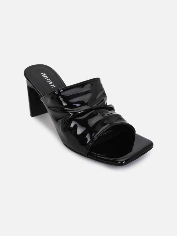 Forever 21 top black block heels