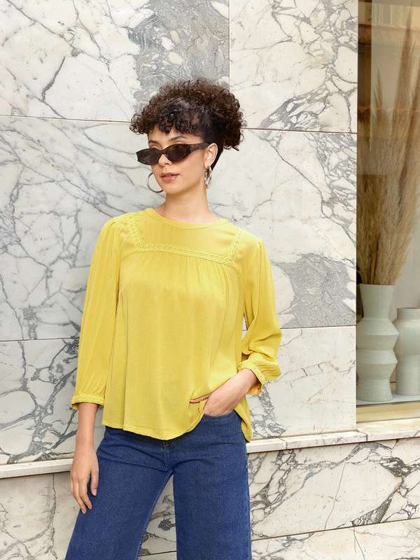 marks and spencer yellow tops