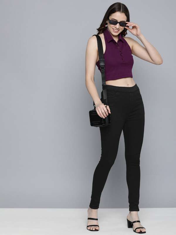 Zara black new arrivals jeggings online india