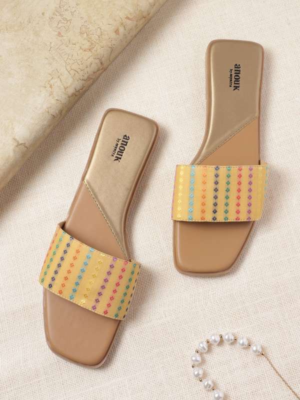 Open toe shop flats online