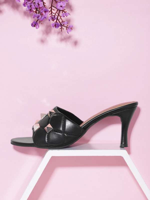 Open toe studded heels top