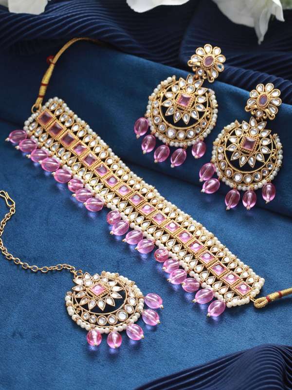 Purple colour cheap jewellery set