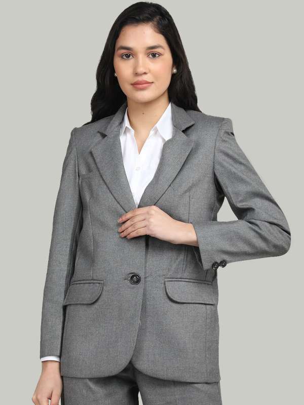 Ladies sales gray blazer