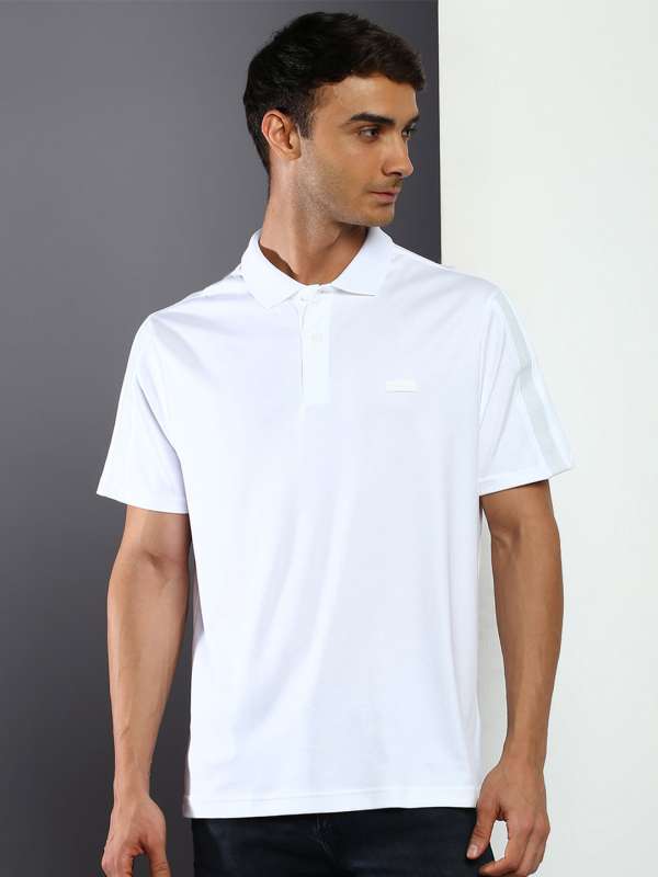 calvin klein white polo shirt