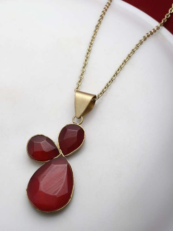 Maroon pendant necklace shop