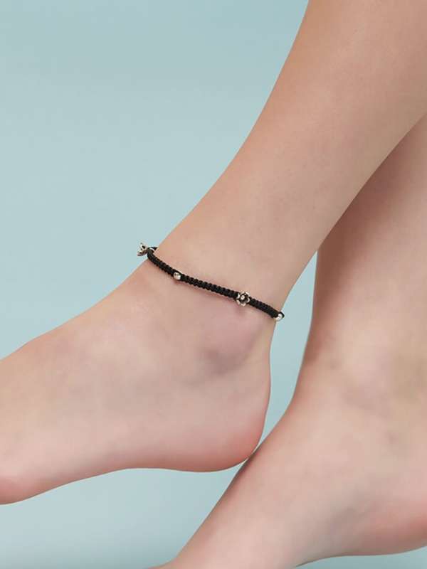 One leg anklet black 2025