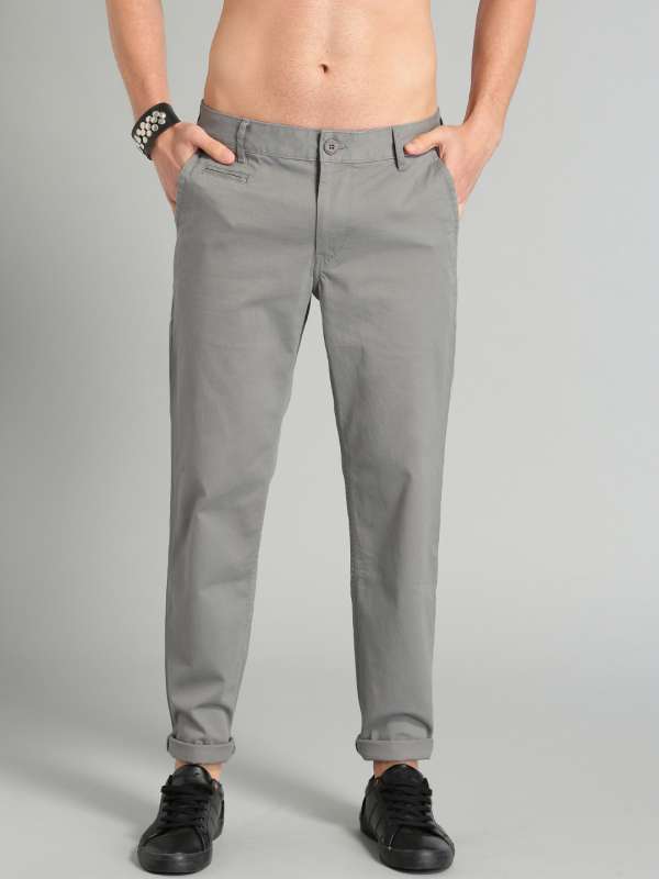 Buy Inspire Mens Slim Fit Formal Trousers IFGSTLGR28Grey28 at Amazonin