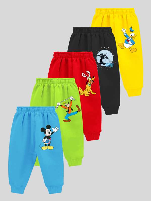 Printed Joggers - Red/Mickey Mouse - Kids