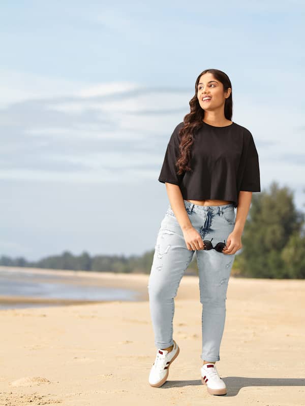 Plus Size Ripped Jeans - Buy Plus Size Ripped Jeans online in India