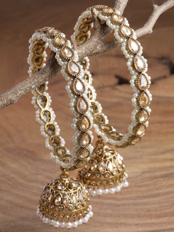 Gold kundan bangles online with price