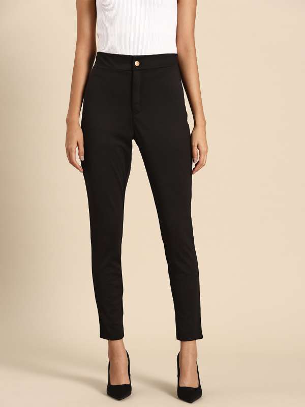 Panelled Treggings with Rivet Accents