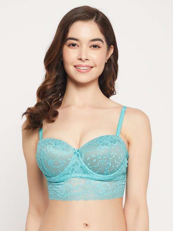 blue longline bra