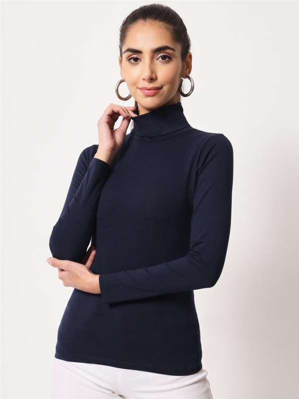 Turtle neck tops myntra shop