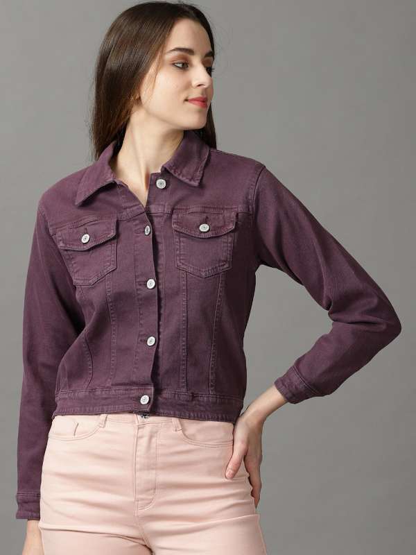 Purple Women Jackets Pepe Jeans - Buy Purple Women Jackets Pepe Jeans  online in India