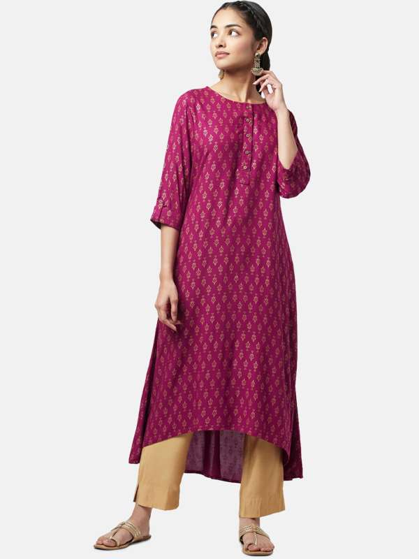 Libas Kurtas Ajile By Pantaloons Women Charcoal Grey Solid Buy