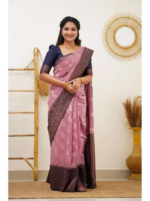 Pure silk cheap saree myntra