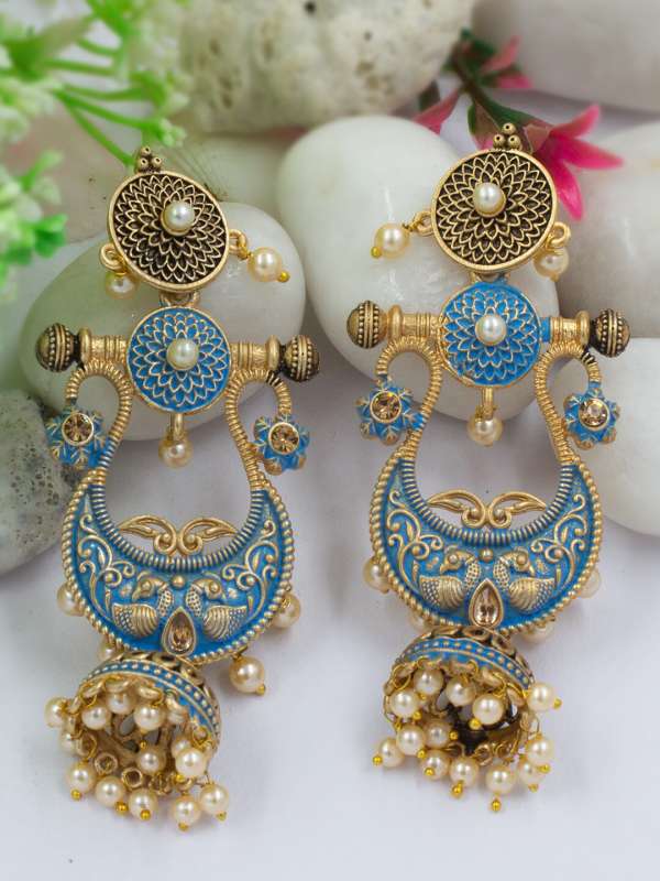 Navy sales blue jhumka