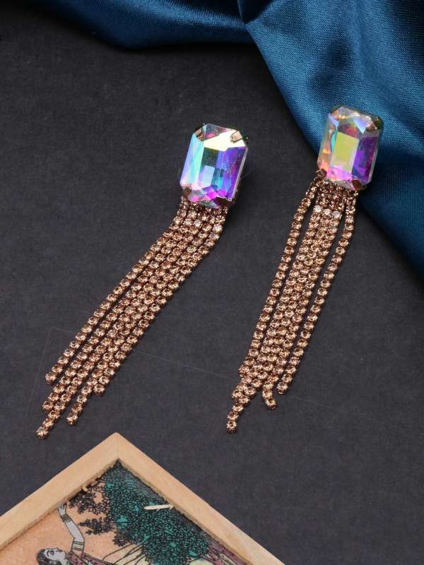 Blue Tassel Earrings Buy Blue Tassel Earrings online in India