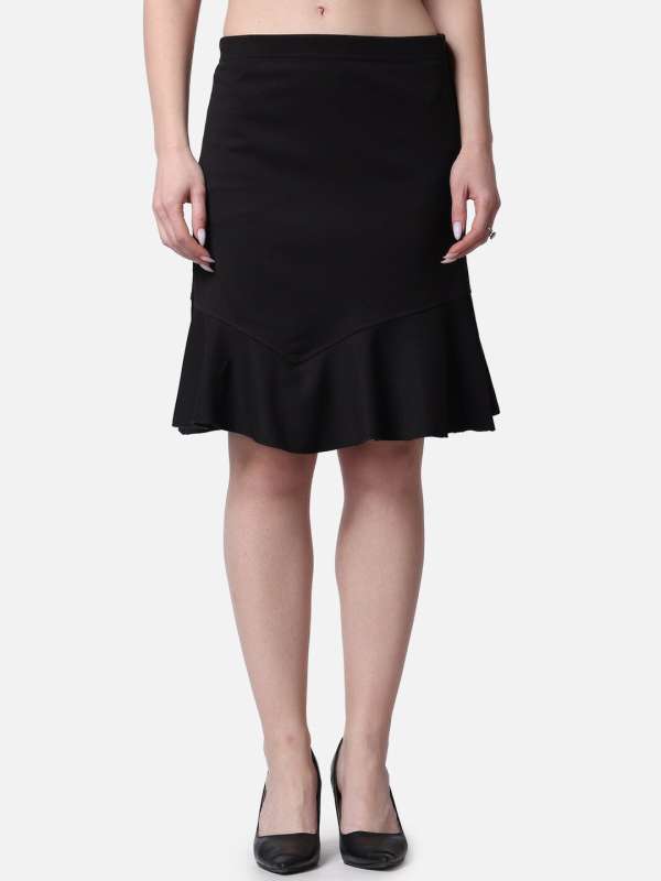 Ruffle skirt myntra discount