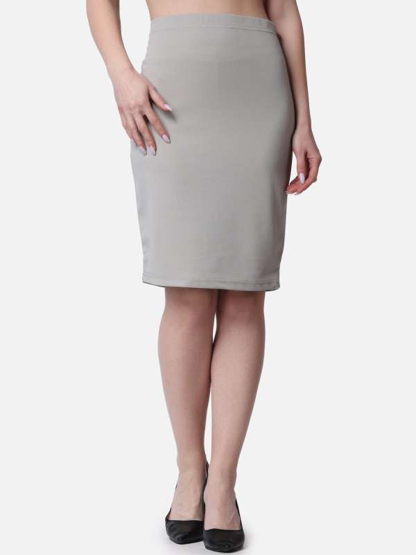 Grey Pencil Skirt Buy Grey Pencil Skirt online in India