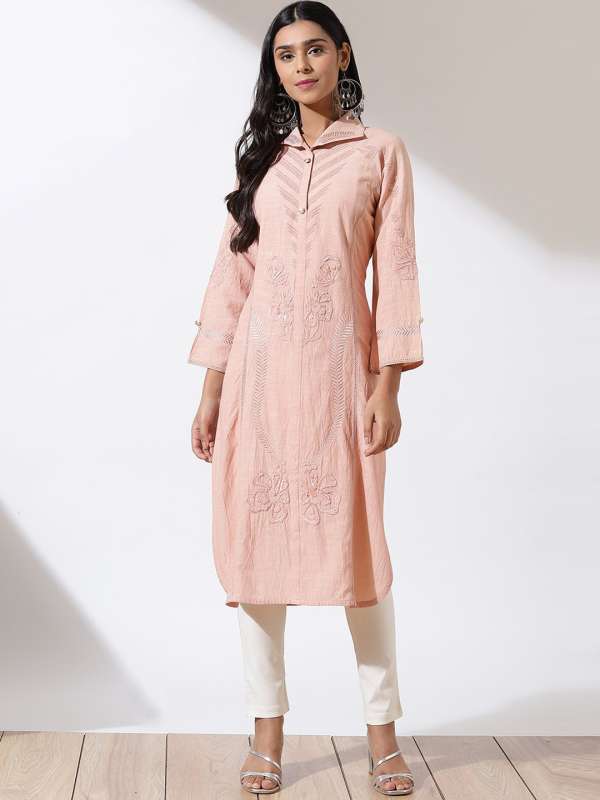 Lakshita Pink Embroidered Kurtas Buy Lakshita Pink Embroidered