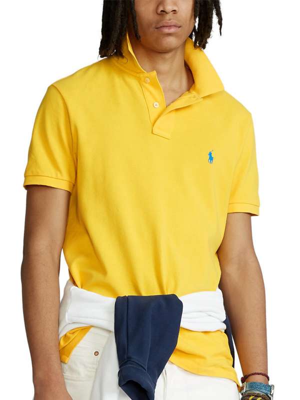 Polo Ralph Lauren Yellow Solid Collar Tshirts Buy Polo Ralph