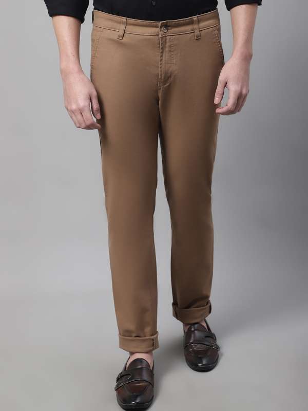 Buy Van Heusen Mens Cotton Slim Fit TrousersCamel Colored 38 at  Amazonin