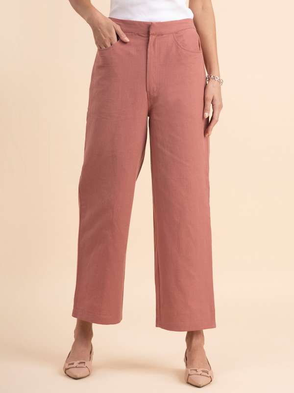 Women's linen trousers, wide leg trousers, spring loose fit