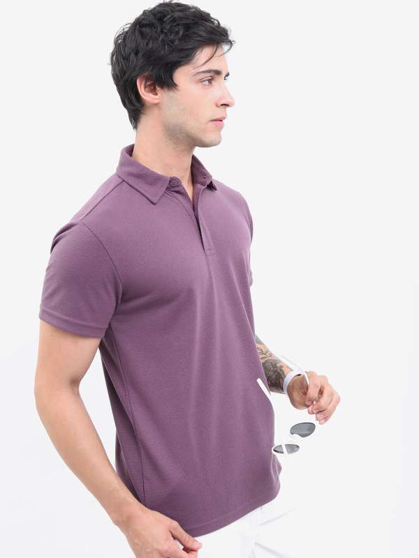 Yellow and purple polo shirt sale