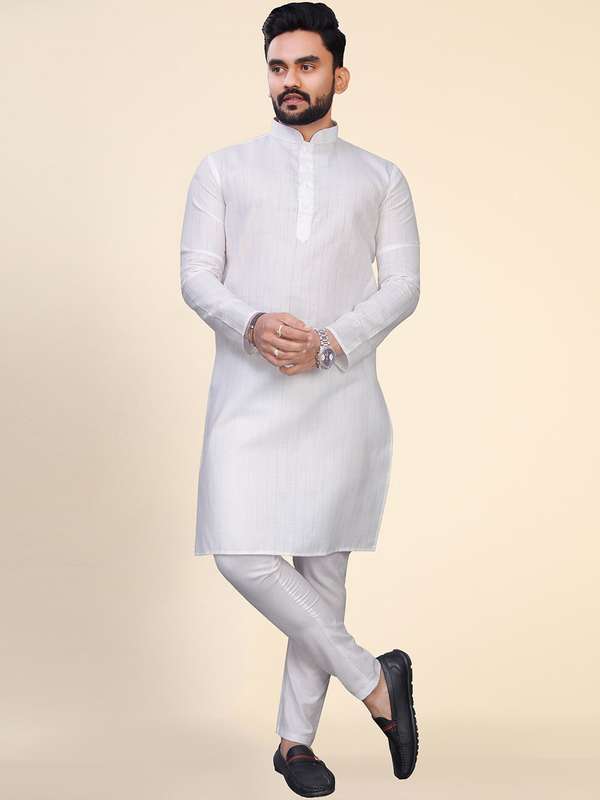white simple kurta pajama