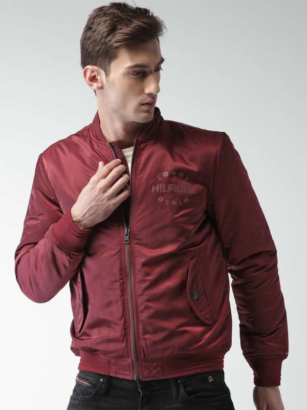 Tommy hilfiger maroon jacket on sale