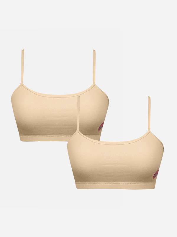 Buy Zivame Non Padded Wire Free Embroidered Bra - Skin at Rs.365 online