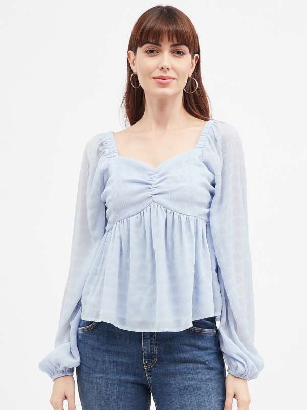 Harpa Chiffon Tops Buy Harpa Chiffon Tops online in India