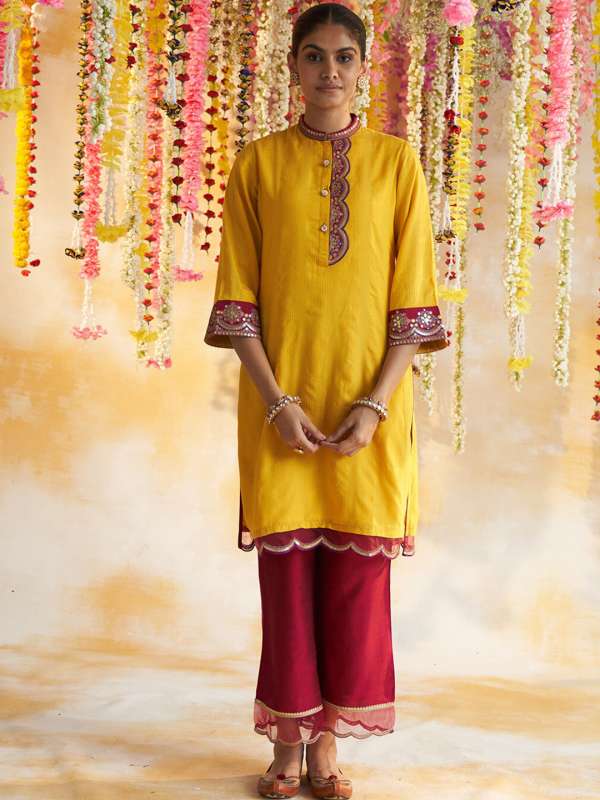 Yellow Women Kurtas Kurtis Lakshita Buy Yellow Women Kurtas Kurtis Lakshita online in India