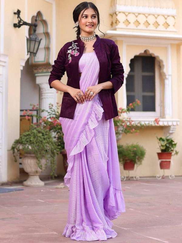 Aggregate 92+ saree with jacket online best - noithatsi.vn