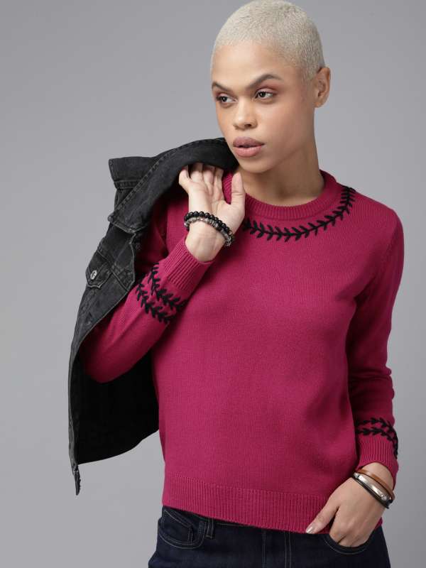 Magenta jumper womens shop
