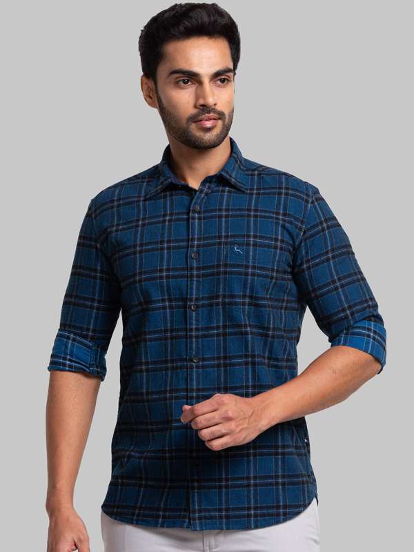 Parx Navy Blue Shirts Buy Parx Navy Blue Shirts online in India