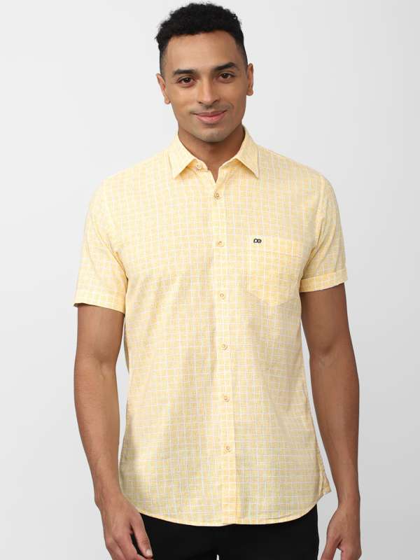 Peter England Men Yellow Casual Shirts Buy Peter England Men