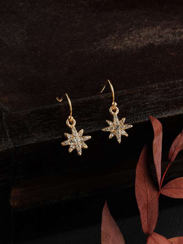 White star earrings deals