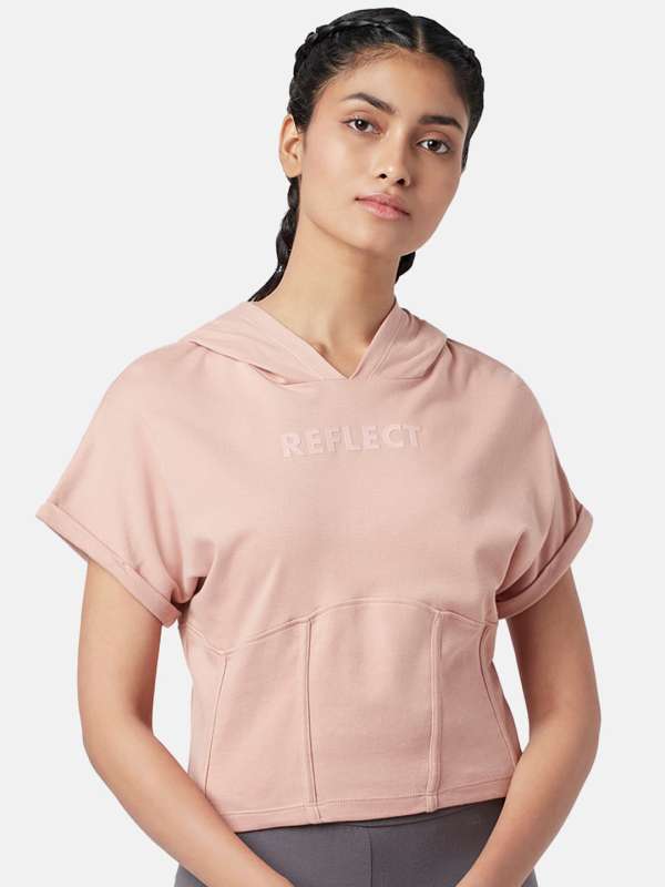 T shirt with hood hot sale womens