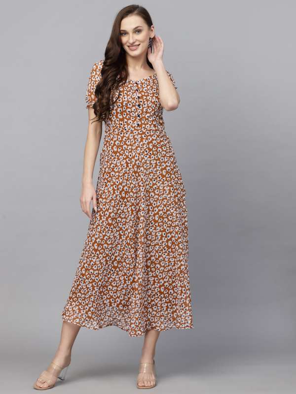 Brown Dresses Buy Trendy Brown Dresses Online in India Myntra